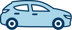 青い車のイラスト